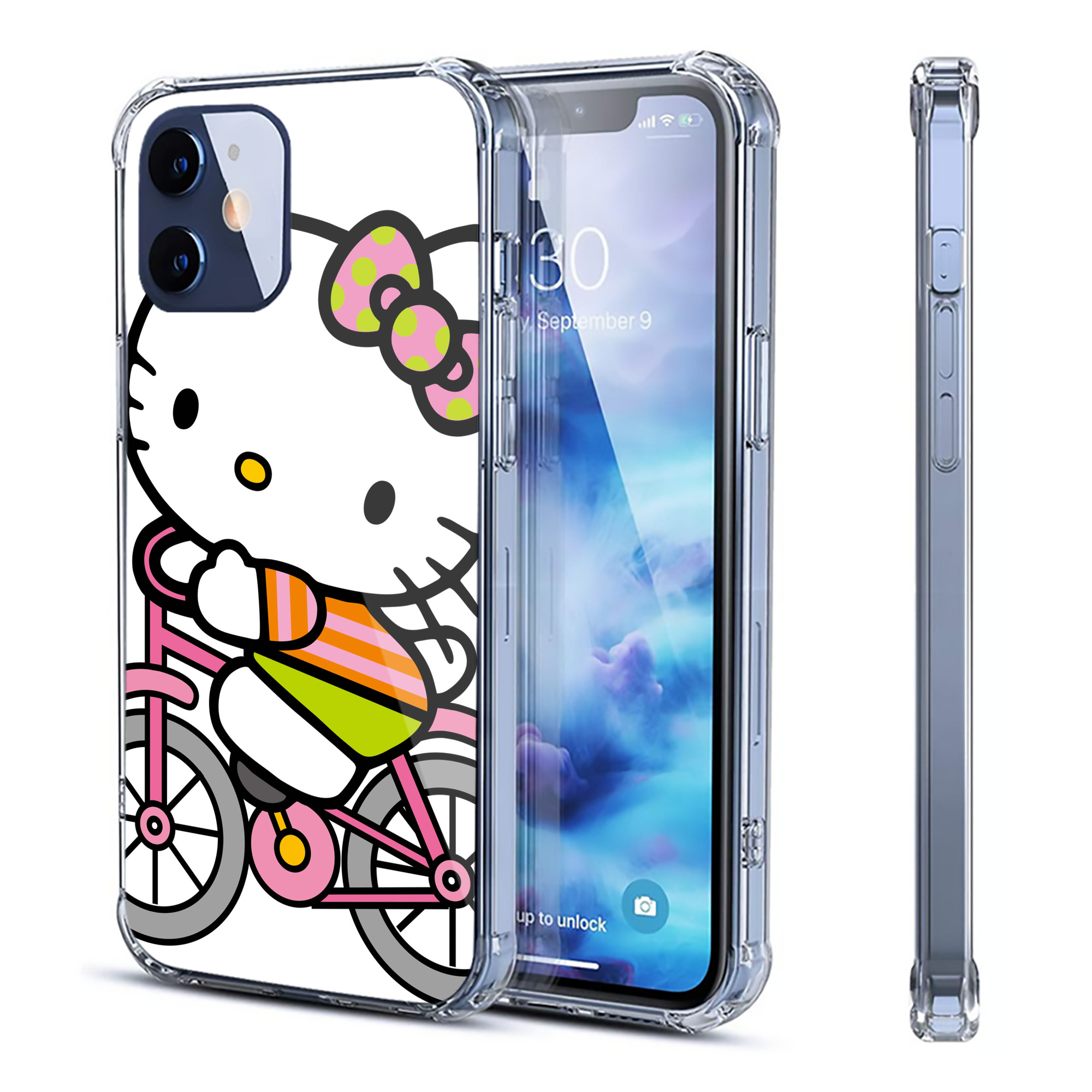 （画像用） Hello Kitty ハローキティ 【iPhone 12シリーズ対応】透明スマホケース（クリアソフトケース）